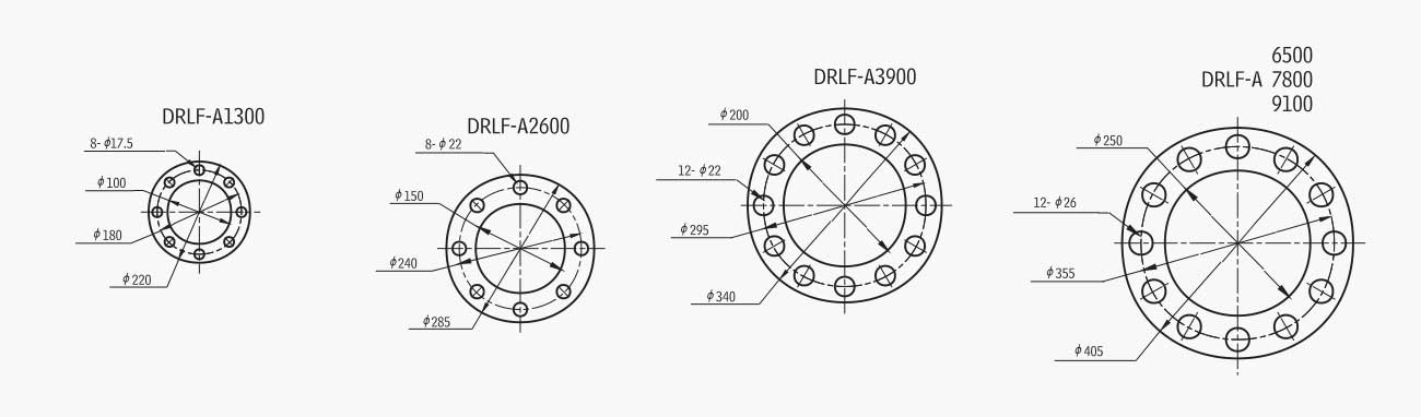 DRLF系列大流量回油過濾器鏈接尺寸2