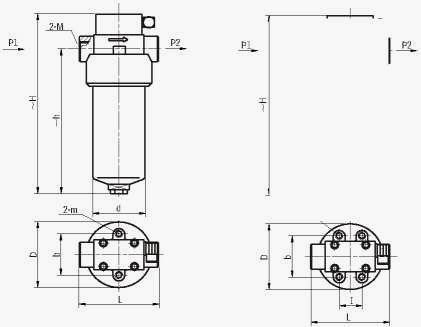 ZU-H、QU-H系列壓力管路過濾器管路連接